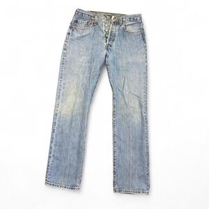 Vintage Levi's 501 Men's Size 31x32 Button Fly Straight Leg Blue Denim Jeans